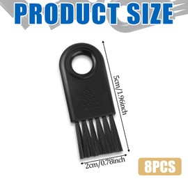 8 Pcs Shaver Cleaning Brush Set for Electric Hair Clippers - Razor Cleaner Nylon Hair Brush Set (Black)