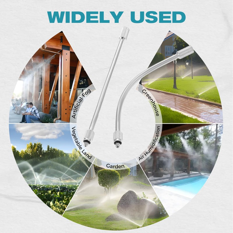 20 Packs Flexible Nozzle Extensions 5.9 Inch, Brass Mist Rod
