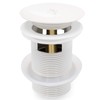 FerdY Pop-up Drain for Freestanding Bathtub, White Finish, cUPC Certification,