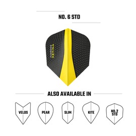 Harrows Retina Dart Flights - 100 Micron Extra Strong - Slim - Yellow - 5 Sets of 15