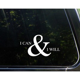 Sweet Tea Decals I Can & I Will - 3 3/4"x 7" - Vinyl Die Cut Decal/Bumper Sticker for Windows, Trucks, Cars, Laptops, Macbooks, Etc.