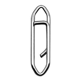 Sarini 50Pcs Fishing Clips Stainless Steel Quick Change Connector Paper Clip Quick Pins Link Split Rings Snaps Swivels for Lures Saltwater Freshwater