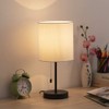 HAITRAL Nightstand Table Lamp - Bedside Lamp, Modern Desk Lamp