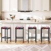 Lussenwert Stool Covers Rectangular Set of 4, Stretch Printed Vanity