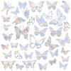 DOPENSPI 38 Stück Schmetterling Suncatcher Sticker, Fensteraufkleber Vogelschutz Prisma Fensteraufkleber