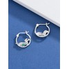 Seiyang Dachshund Dog Emerald Birthstone Earring 925 Sterling Silver Dachshund