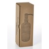 Red Glass Soap Dispenser with Black Metal Pump - 16oz