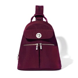 Baggallini Naples Convertible Small Daypack Sling Crossbody, Mulberry