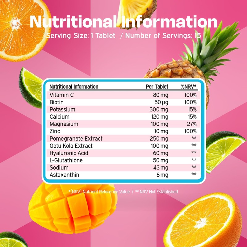 Nutriburst Collagen Beauty+ Effervescent Tablets - Vitamin C, Zinc &