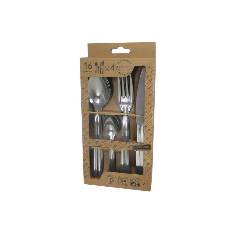 PRADEL ESSENTIEL - Set di posate da 24 pezzi per