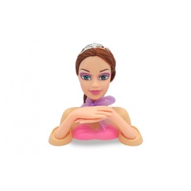 JAMARA Emma Beauty 460619 Hairdressing Head Set, 8-Piece Set, Try Cool Trendy Hairstyles, Durable Hair, Promotes Fantastic Role Play, Includes Hair Accessories