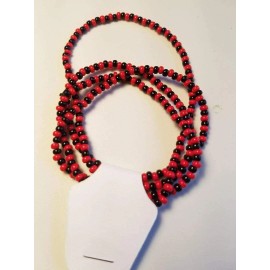 1pc 34" inch ELEGUA Eleggua Ellegua Elegba Eshu Esu Exu Collar RED & Black Bead