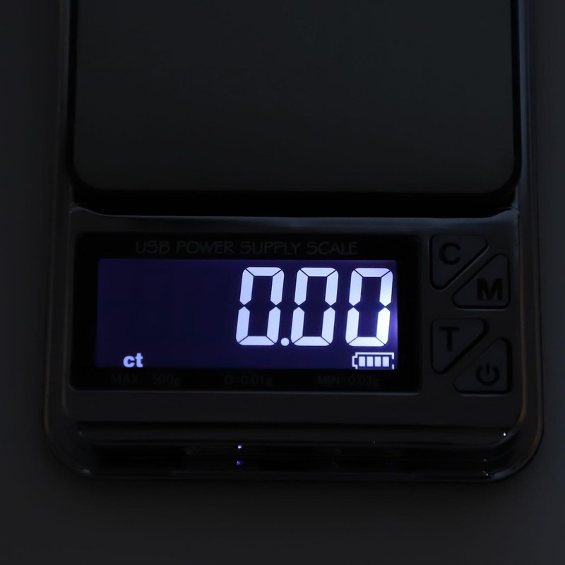 Báscula Digital de Miligramos 500g 0,01g 7 Unidades Báscula de