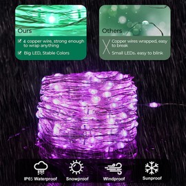 OMIKA LED Fairy Lights 33FT 100 LEDs Battery Operated String Light, Waterproof Multi Color Changing Fairy Lights with Remote for Indoor Outdoor Patio Wedding Party Xmas Bedroom Decoration