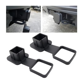 XINLIYA 2 Pcs Trailer Hitch Cover, Heavy Duty Trailer Rubber Hitch Cover Plug Cap Insert, Protects Square Receiver Tube Fits for Most Cars, Univeisal Car Exterior Accessories（1.25 inch）