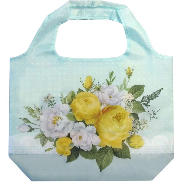 Ken Onishi Abeille AED-1005 Eco Bag, Garden Rose, Blue, Size: Approx. W 17.3 x D 0.0 x H 13.4 inches (44 x 0 x 34 cm)