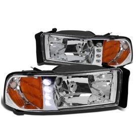 DNA MOTORING HL-LED-DR94-1PC-CH-AM Headlight Assembly, Driver and Passenger Side