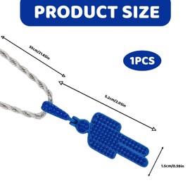 YREYBN Women's and Men's Colourful Human Diamond Necklace, Cubic Zirconia Stones Necklace Accessories, Stainless Steel Hip Hop Bad Guy Villain Necklace, for Fan Gatherings, Daily Wear, Gift Giving