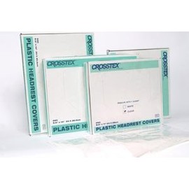 CROSSTEX HEADREST Cover Plastic Cover, Regular, 9 5" x 11", Clear, 250/bx, 4 bx/cs