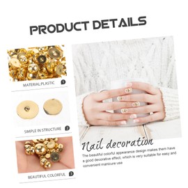 Minkissy 1000pcs Half-Circle Pearl Nail Charms Colorful DIY Decorations for Manicure Convenient Nail Art Adornments Compact for Easy Application