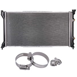 cciyu 1839 Radiator and 8MM-10MM,30MM-50MM Hose Clamp Replacement for 1995-1999 For Subaru for Legacy 2.2L 1996-1999 For Subaru for Legacy 2.5L