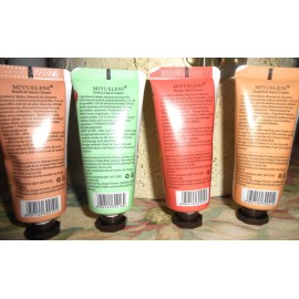 Miyueleni 4pc Miyueleni Mango Kiwi Grapefruit Cherry Fruit Hand Cream Lotion Travel Purse