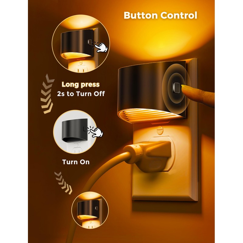 L LOHAS LED Night Light 2 Pack, Night Lights Plug