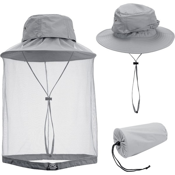 Mogokoyo Mosquito Head Net Hat Beekeeping Hat Anti-Mosquito Sun Hat