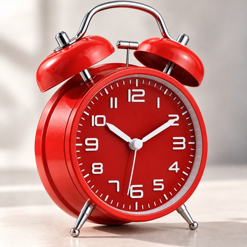4 Inch Twin Bell Alarm Clock for Bedroom – Loud