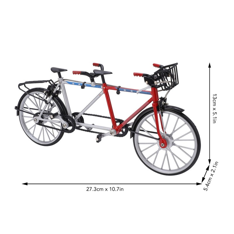 Bicycle Model Tandem Bicycle 1/10 Simulation Bike Detachable for Boys