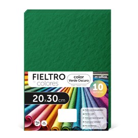 m-office Craft Felt for DIY Projects, Felt Panels in Bright Colours, Soft and Flexible, Material for Sewing and Patchwork Fabrics, Ideal Crafts, Decorative Crafts, 40 x 60 cm, Grass Green, Pack of 40