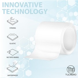 Nano Tape 5 x 1 m - Double-Sided Tape 5 m - Extra Strong for Home, Wall, Office, Bubbles Art - Transparent Nano Tape - Nano Tape Double-Sided - Transparent Double-Sided Tape