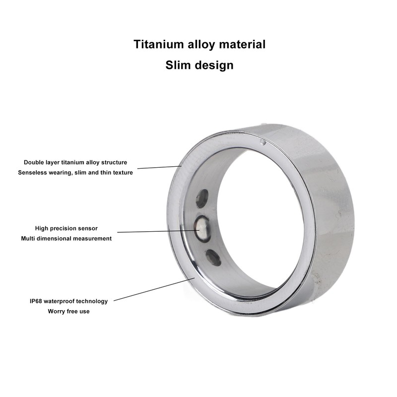 Smart Ring Sleep Fitness Tracker Pedometer Waterproof Exquisite Vibration Alert