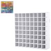 64 Grids Craft Paint Storage Organizer, Wall-mountable Paints Holder, Stackable