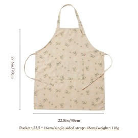 GROZOSS Japanese-Style Linen Apron, Lightweight & Breathable, Embossed Fabric Design, Ideal for Baking, Gardening, Kitchen, and Crafting Activities
