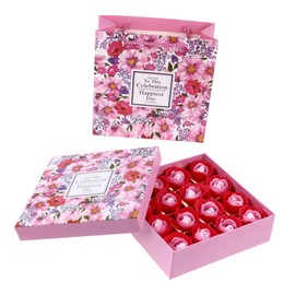 Beavorty 1 Box Rose Soap Women Christmas Artificial Rose Floral Scented Bath Soap Rose Petals Scented Soap Christmas Wedding Soap Mother