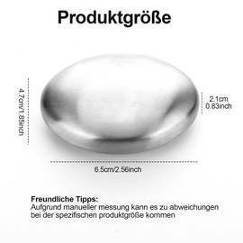 Set of 4 Stainless Steel Soap Set, Metal Soap, Stainless Steel Soap Against Odours, Anti-Rust, Odour Neutraliser, Odour Remover Without Chemicals, 2.5 x 1.85 x 0.83 Inch Kitchen Aid