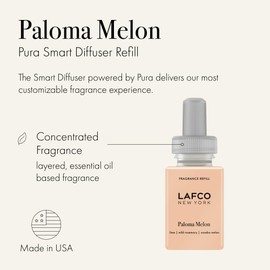LAFCO New York Pura Smart Device Refill, Paloma Melon - Vial Delivers Up to 2 Weeks of Fragrance Life - Made in The USA