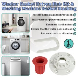 W10396887 W10528947 Washer Basket Driven Hub Kit & 52719 Washing Machine Basket Bushing Compatible with Whirl-pool, Ken-more, May-tag, VMW Washing Machines, AP5665171 PS6012095 Replacement Parts