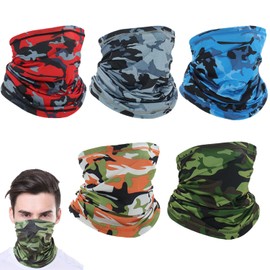 Bandanas Deportivas, 5PCS Bandanas Hombre para Hombre y Mujer, Multifuncionales Sudor Microfibra Bandanas Deportivas, Elástico y Sedoso, Protección Contra Polvo,Vientos, Fitness, Ciclismo, Jogging