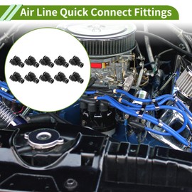 HOPESPANNER Push to Connect Air Fittings 3/8" Y Type Air Line Quick Connector Plastic 10 Pcs Black Silver Tone