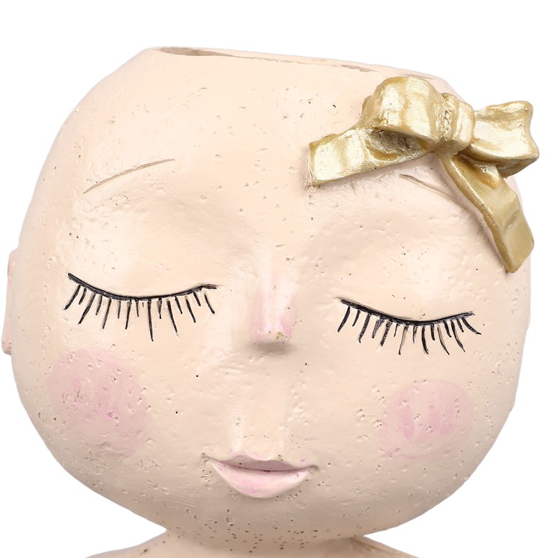 Face Flower Pot Head Planter Pots Resin Succulent Planter with