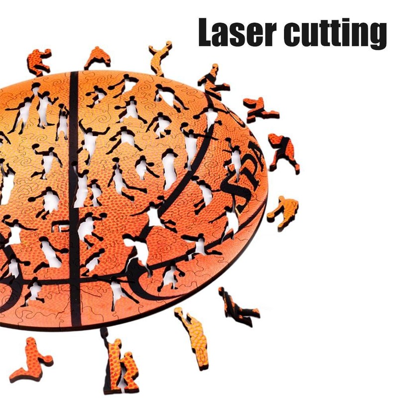203 Pieces Irregular Basketball Shape Puzzle Wooden Toys Wooden Jigsaw