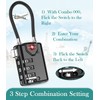 Search Alert TSA Approved Travel Combination Luggage Cable Locks for