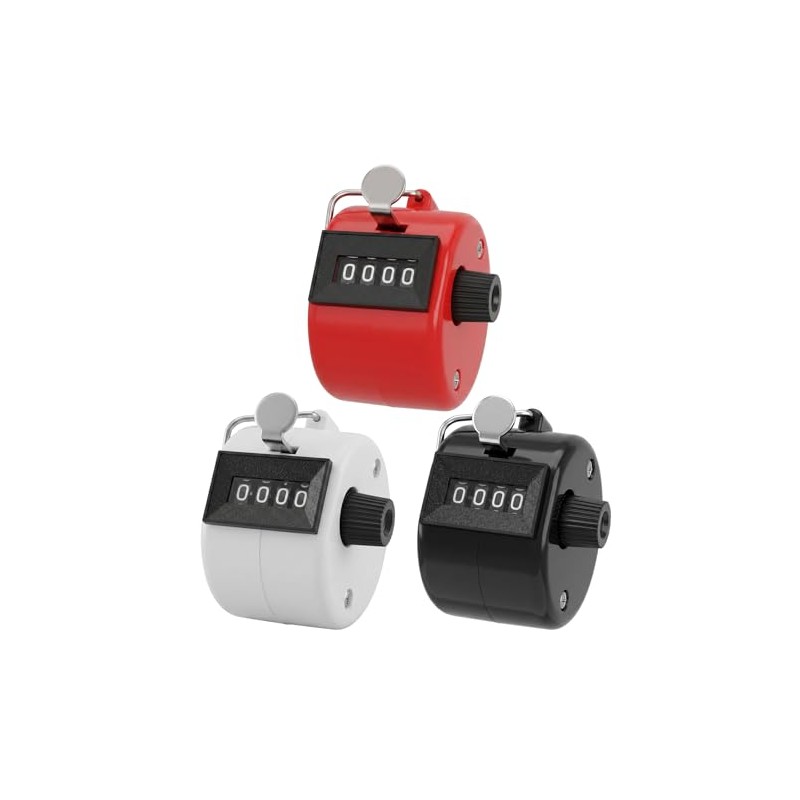 Heryson 3 Pack 4-Digit Mechanical Handheld Tally Counters
