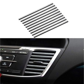 Scelet 10 pieces car colourful air conditioning air outlet decoration strips car accessories