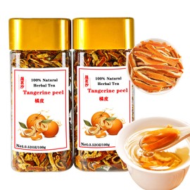 Shengmingxi Dried Tangerine Peel Dried 7.05oz/200g Orange Peel Orange peel strips Citrus Peel Chen Pi Si Herbal Tea Chinese 橘皮 橘皮茶 陈皮丝 陳皮丝