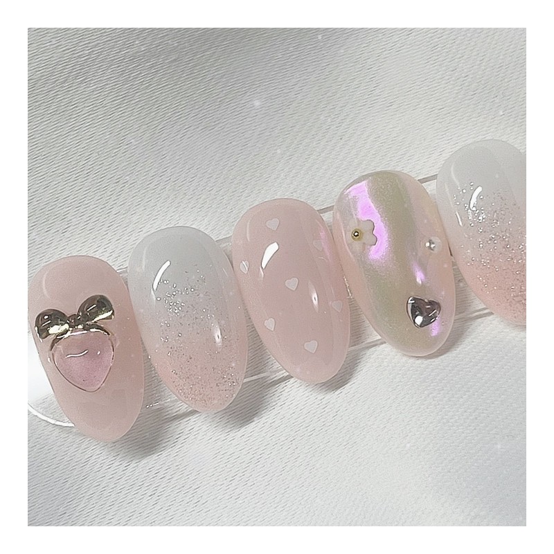 [Handmade Nail Tips] Peony Bloom Nail Tips - Petitful /
