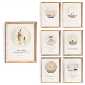 ESSEN Life Set of 7 Uplifting Inspirational Bible Verse Art: Christian Wall Art Home Decor Scripture Wall Art Christian Religious Gift for Women Faith Motivational Bible Art (11" x 14" UNFRAMED)