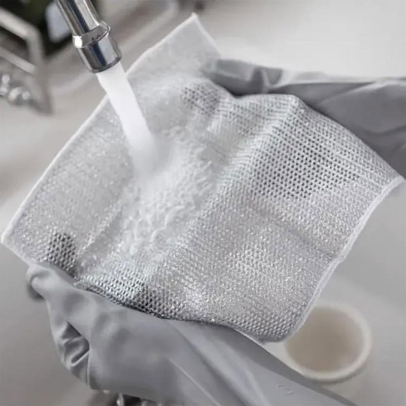 BGENHPON Multipurpose Wire Miracle Cleaning Cloths, 8-Pack Durable Mesh Dishwashing